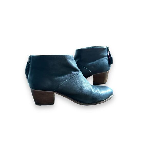 TOMS sz 10 Womens Carpe Diem Leila Leather Block Heel Souch Boots Chic Fall Edgy - Picture 5 of 7